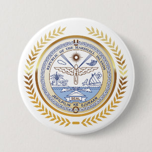 Marshall Islands Seal 7.5 Cm Round Badge
