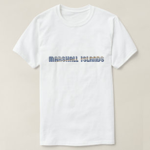 Marshall Islands Typography Flag Colours T-Shirt