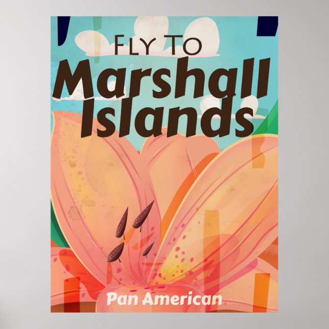 Marshall Islands vintage travel poster (Front)