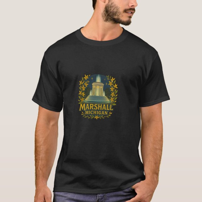 Marshall Michigan Design Proud Marshallite Michiga T-Shirt (Front)