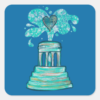 Marshall Michigan Fountain Square Sticker
