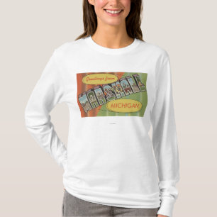 Marshall, Michigan - Large Letter Scenes T-Shirt