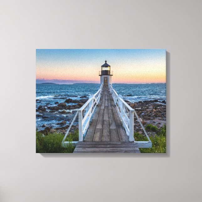 Marshall Point Lighthouse at Sunset Canvas Print (Front)