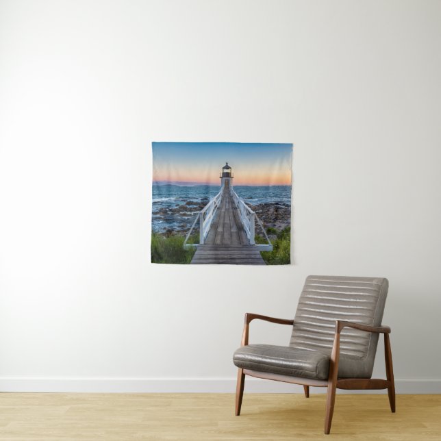 Marshall Point Lighthouse at Sunset Tapestry (In Situ (Horizontal))