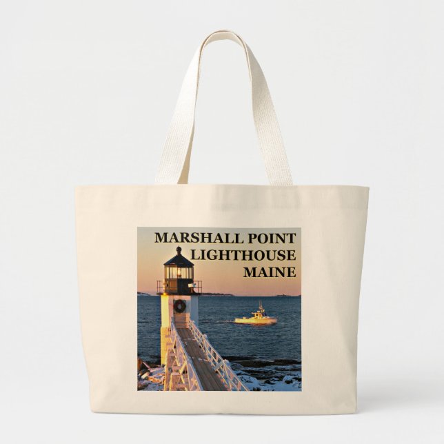 Marshall Point Lighthouse, Maine Jumbo Tote Bag (Front)