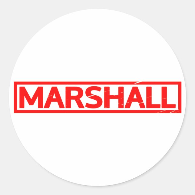 Marshall Stamp Classic Round Sticker (Front)
