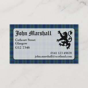 Marshall Tartan Business Card