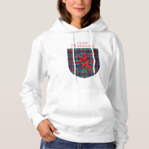 Marshall Tartan Scottish Plaid Lion Rampant Hoodie