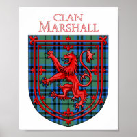 Marshall Tartan Scottish Plaid Lion Rampant