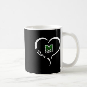 Marshfield Rams Logo Half Heart Slogan Hs Coffee Mug