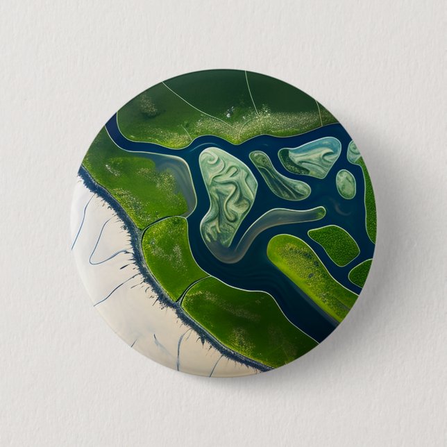 Marshland Elegance 6 Cm Round Badge (Front)