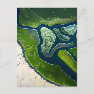 Marshland Elegance Invitation Postcard