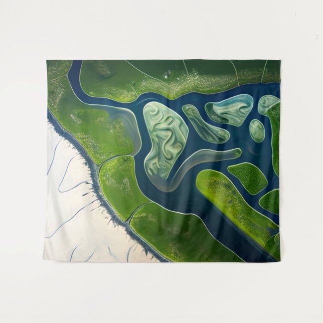 Marshland Elegance Tapestry (Front (Horizontal))