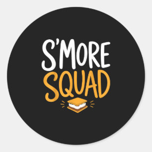 Marshmallow campfire camping s'mores  classic round sticker