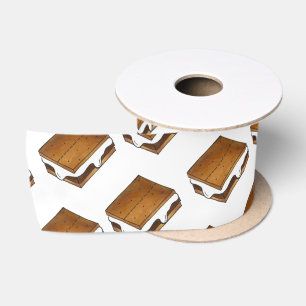 Marshmallow Campfire S'mores Camp Camping Party Satin Ribbon