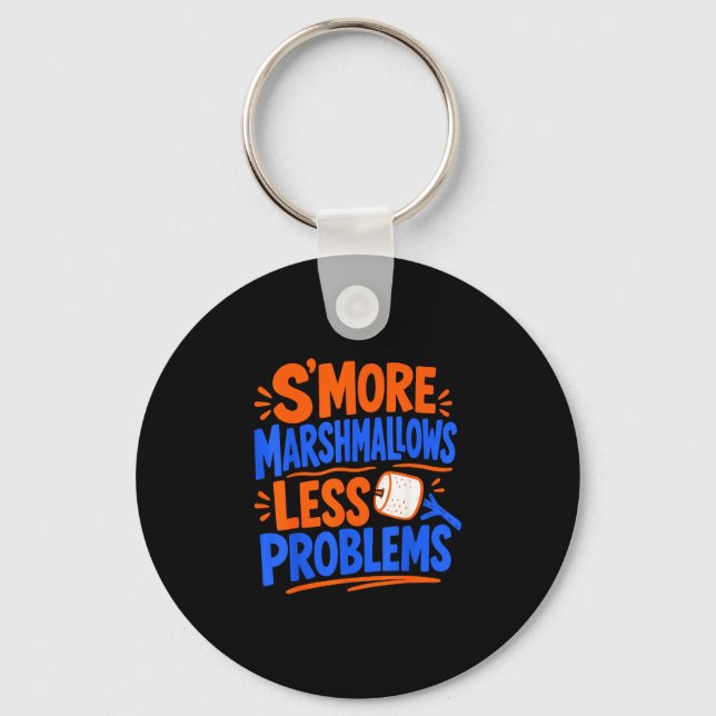 Marshmallow campfire s'mores  key ring (Front)