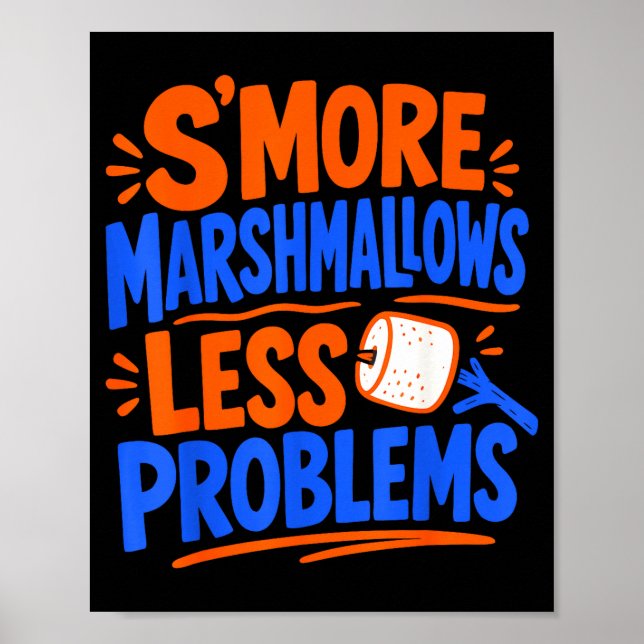 Marshmallow campfire s'mores  poster (Front)