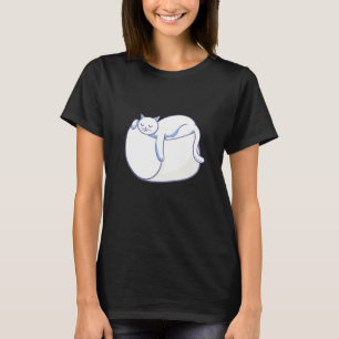 Marshmallow Cat Roaster Smore Camping Smore Statio T-Shirt