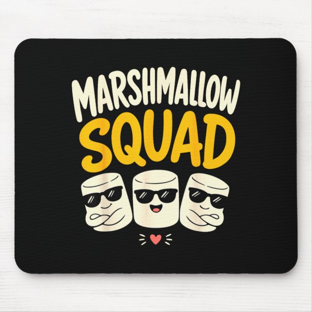 Marshmallow family campfire s'mores  mouse pad (Front)