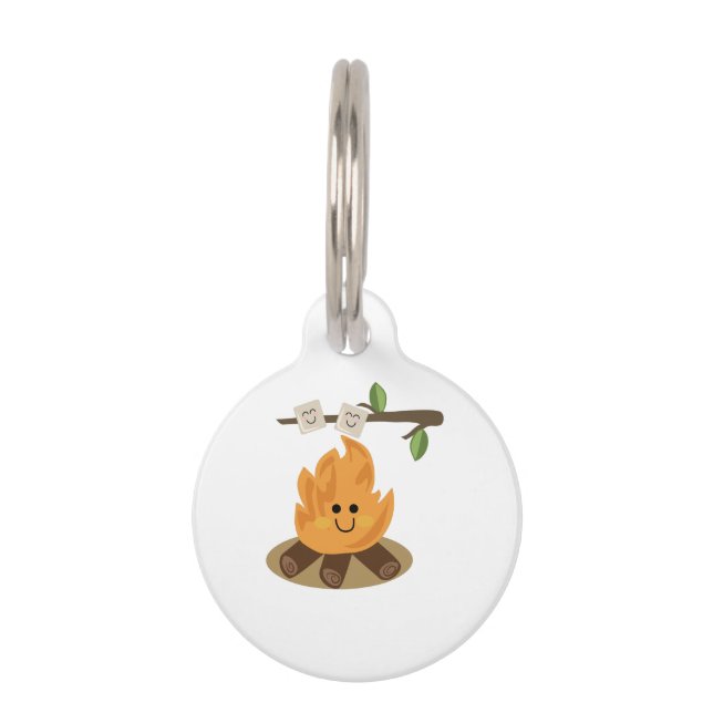 Marshmallow Fire Pet Tag (Front)