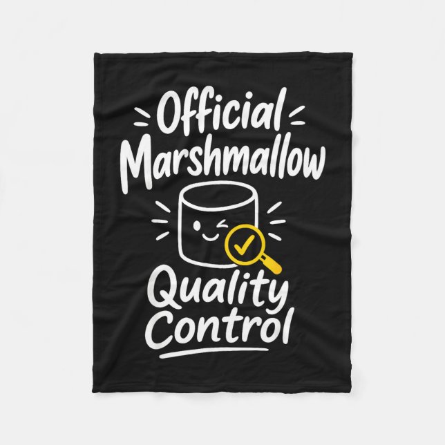 Marshmallow humour campfire s'mores  fleece blanket (Front)