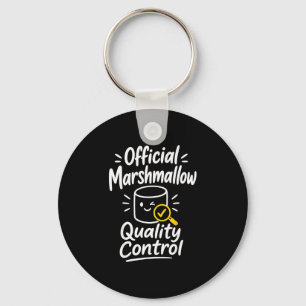 Marshmallow humour campfire s'mores key ring