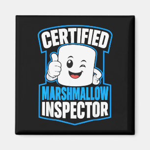 Marshmallow lover campfire s'mores magnet