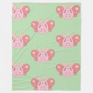 Marshmallow Moth Fleece Blanket