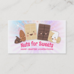 Marshmallow nut chocolate candy confections baking business card