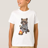 Marshmallow Roasting Racoon Hoodie Kids