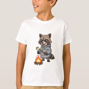 Marshmallow Roasting Racoon Hoodie Kids T-Shirt