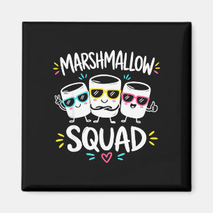 Marshmallow squad family campfire  magnet