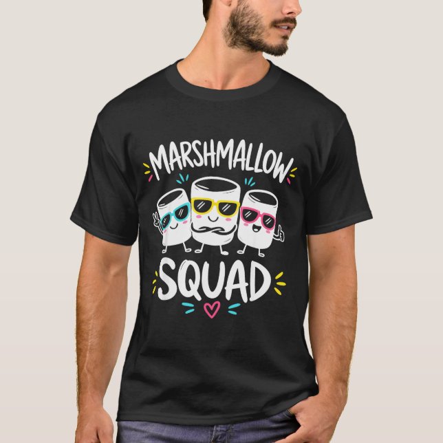 Marshmallow squad family campfire  T-Shirt (Front)