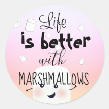 Marshmallow sticker