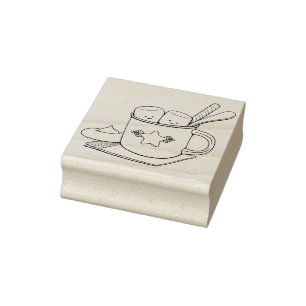 Marshmallow Sweeties Hot Chocolate Rubber Stamp