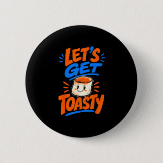 Marshmallow toasted campfire s'mores 6 cm round badge