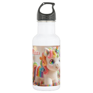 Marshmallow Unicorn and Pastel Candy Dream 532 Ml Water Bottle