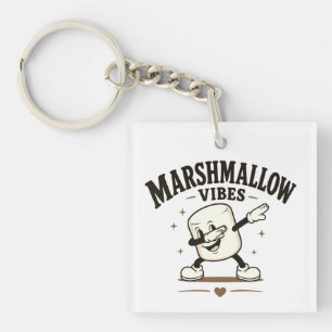 Marshmallow vibes key ring