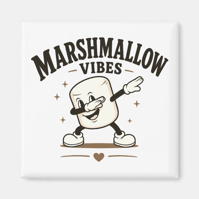 Marshmallow vibes magnet (Front)