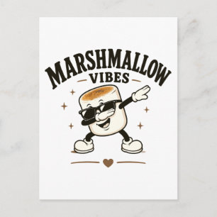 Marshmallow vibes postcard
