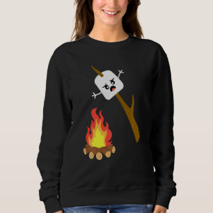 Marshmallow Womenmen Camping Campfire Tee