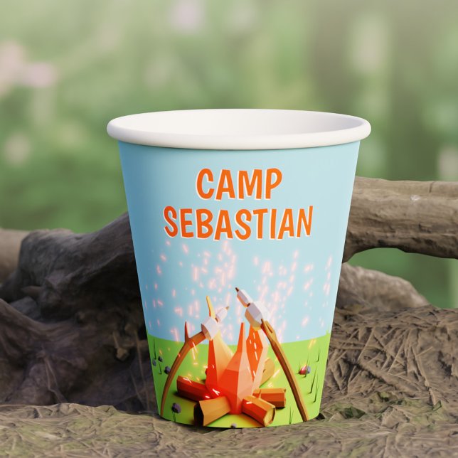 Marshmallows Campfire Outdoors Adventure Birthday  Paper Cups (Marshmallows Campfire Outdoors Adventure Birthday Paper Cups)