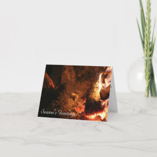 Marshmallows on Fire Season's Greetings Holiday Card