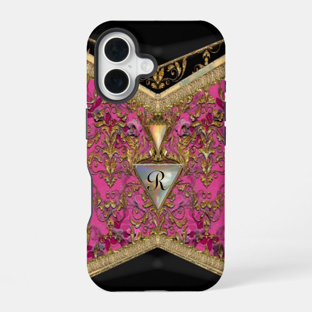 Marshwell  Victorian Monogram iPhone 16 Case (Back)