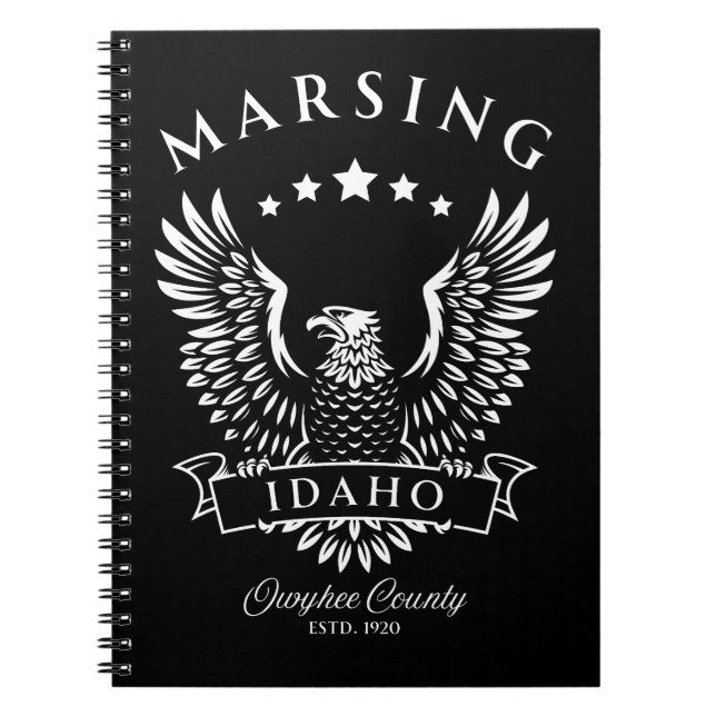 Marsing Owyhee County Idaho Vintage Eagle Notebook (Front)