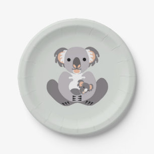 Marsupial - KOALA - Aussie wildlife  - Green Party Paper Plate