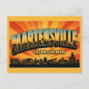Martensville Saskatchewan Family City Postcard