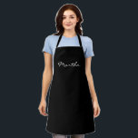Martha Custom Chic Black & White Personalised Apron<br><div class="desc">Martha Custom Chic Black & White Personalised Apron - Feel free to customise and personalise to your liking.</div>
