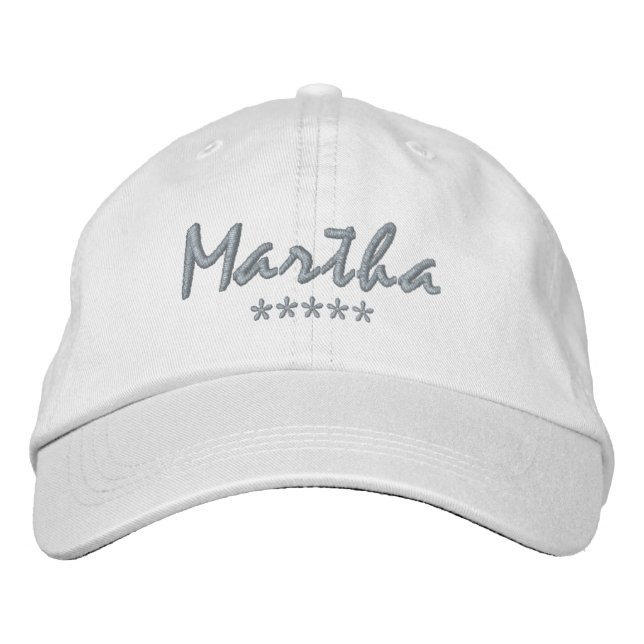 Martha Name Embroidered Hat (Front)