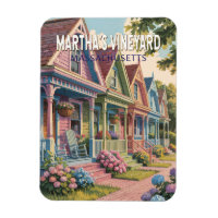 Martha’s Vineyard Massachusetts Illustration Retro